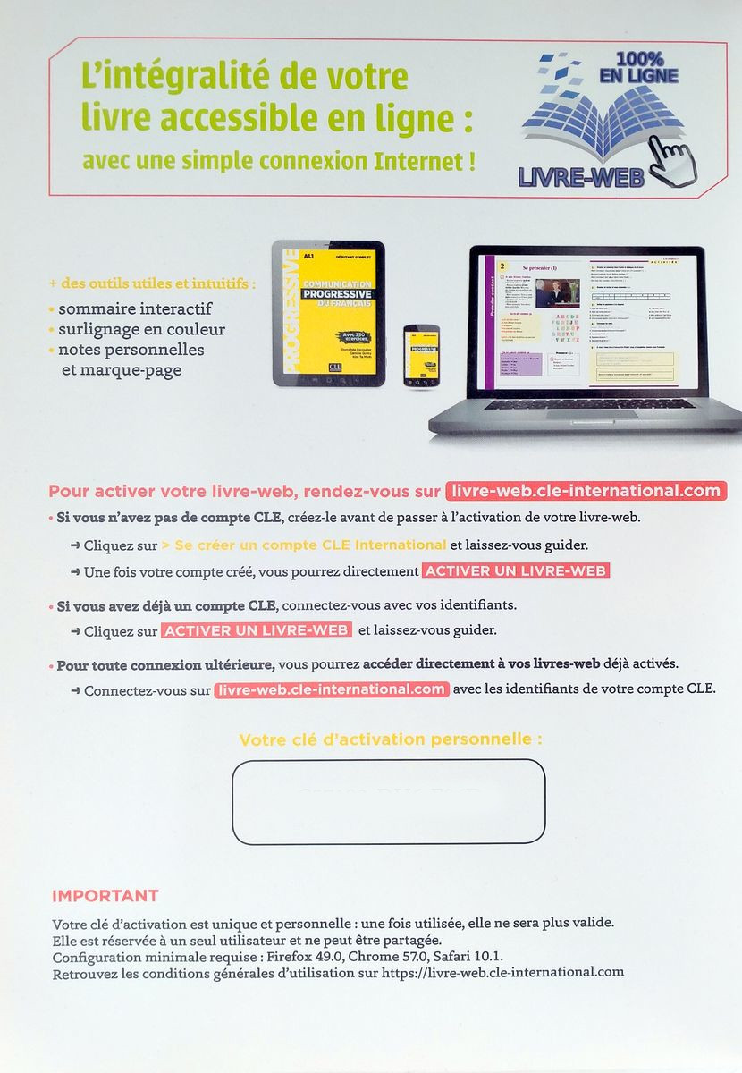Communication Progressive du Francais Debutant Complet A1.1 Livre + Livre-web + Audio
