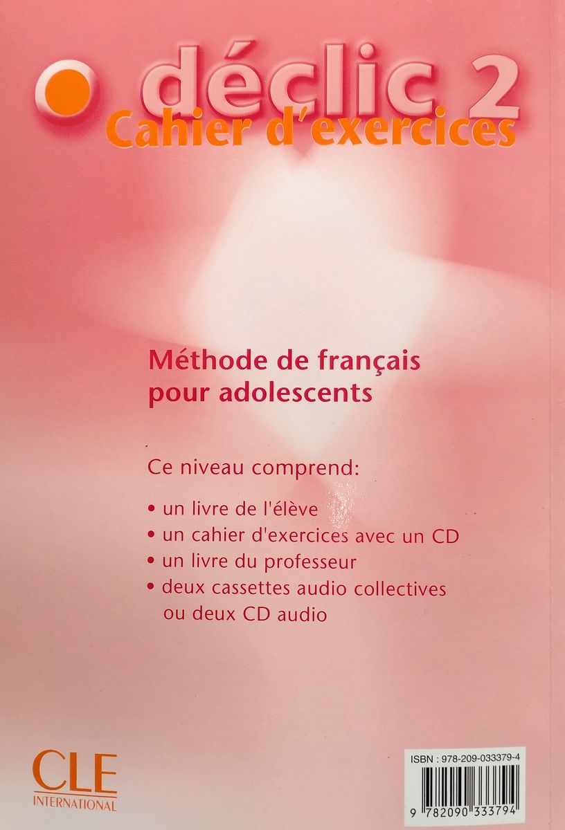 Declic 2 Cahier d'exercices + CD Audio