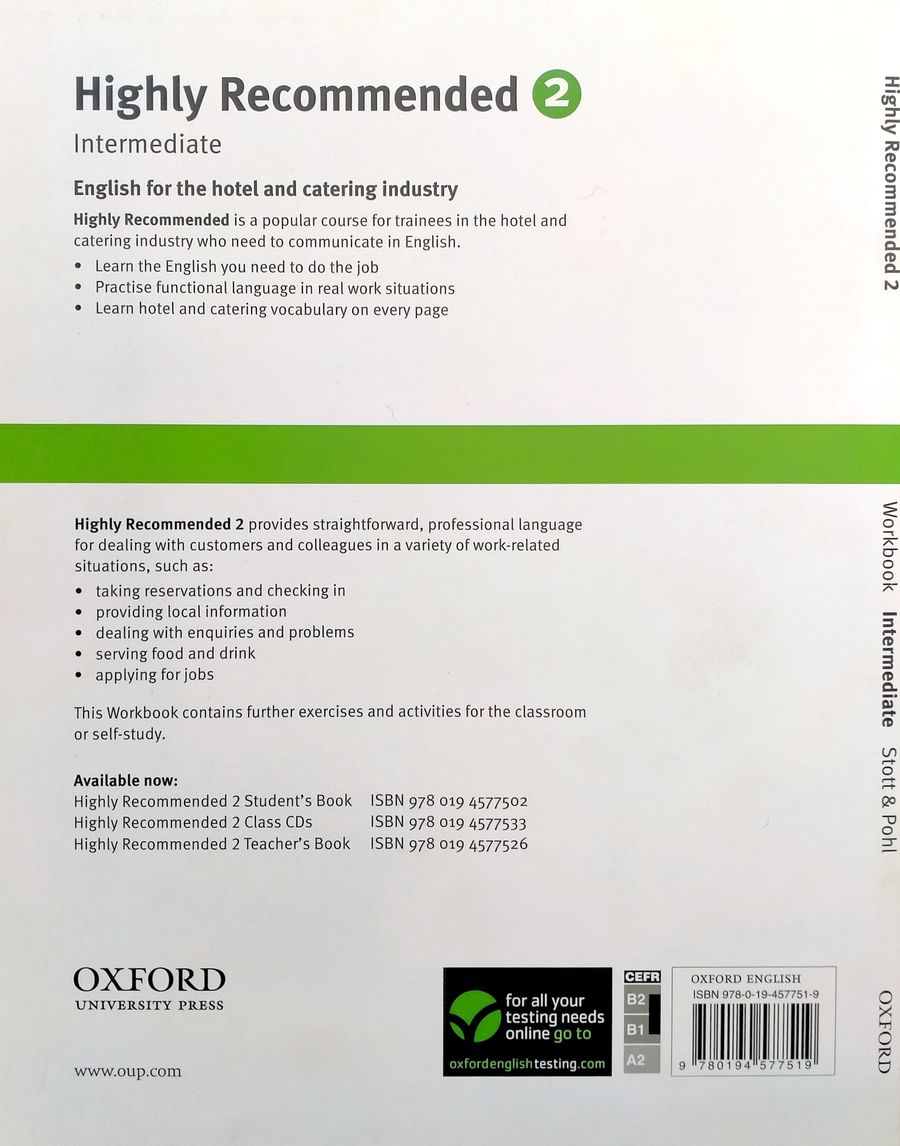 Highly Recommended 2 (Intermediate) Workbook