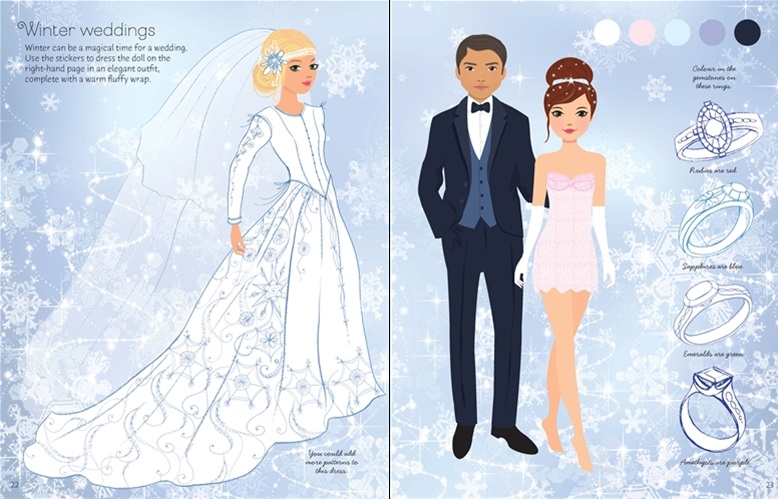 Sticker Dolly Dressing Fashion Designer Wedding Collection