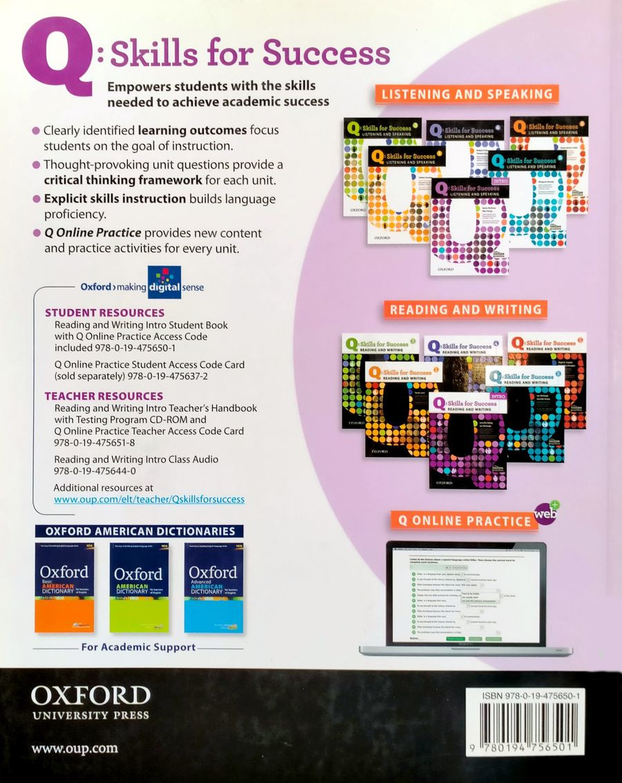 Q Skills for Success Reading and Writing  Intro Student Book