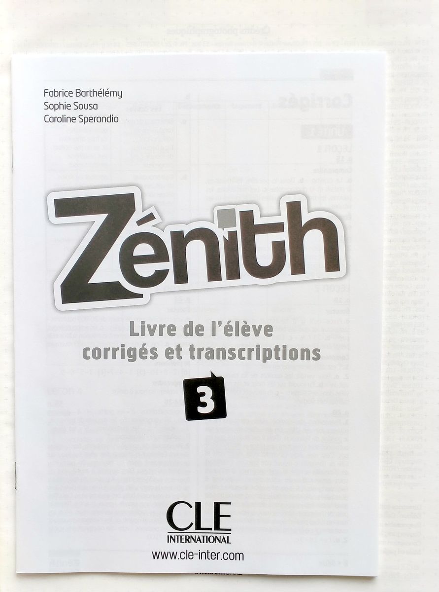 Zenith 3 Livre de l'eleve + DVD-ROM