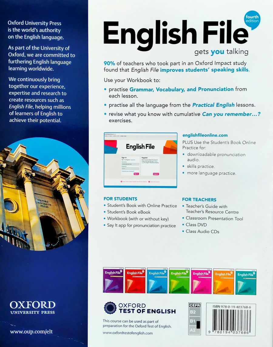 English File (4th edition) Pre-Intermediate Workbook with key купить  недорого в интернет-магазине - RELOD | ISBN 9780194037686