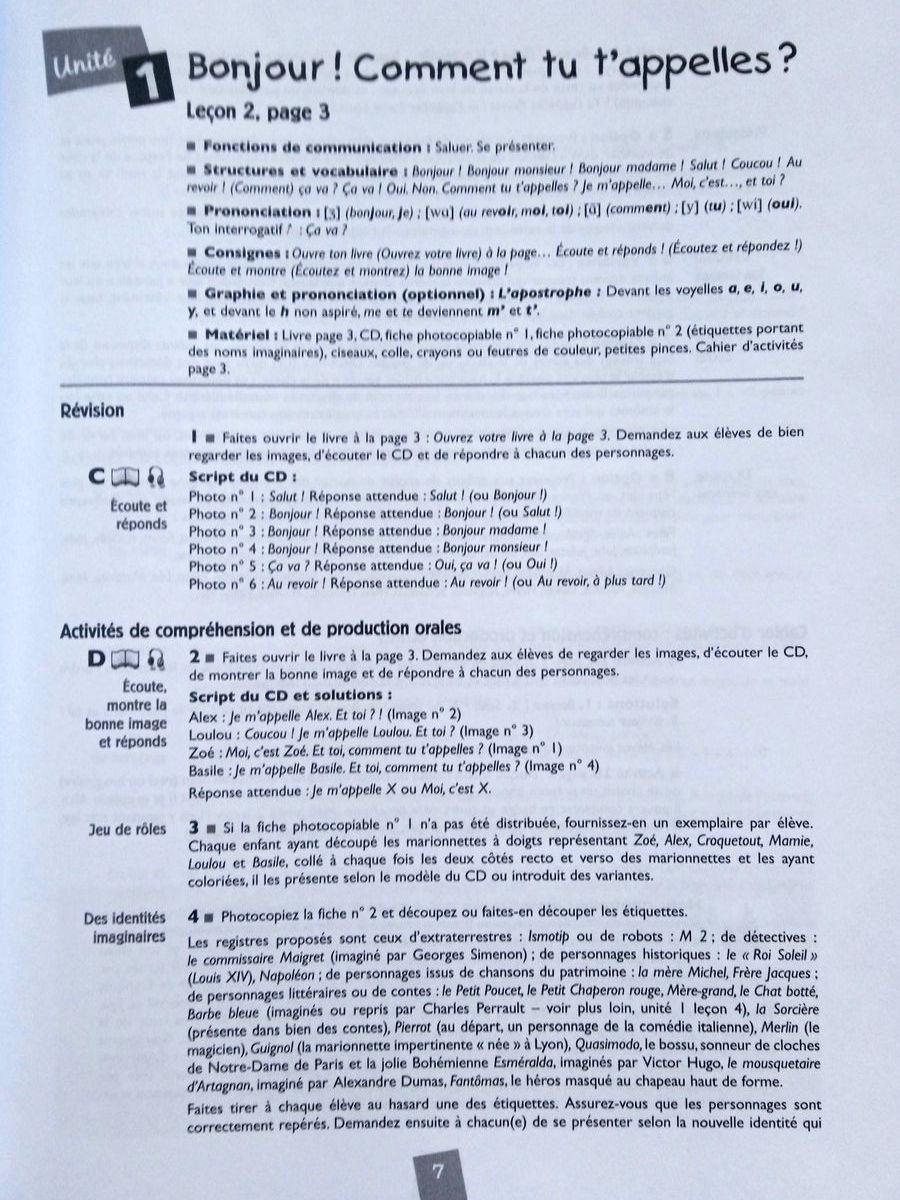 Alex et Zoe Plus 1 Guide pedagogique