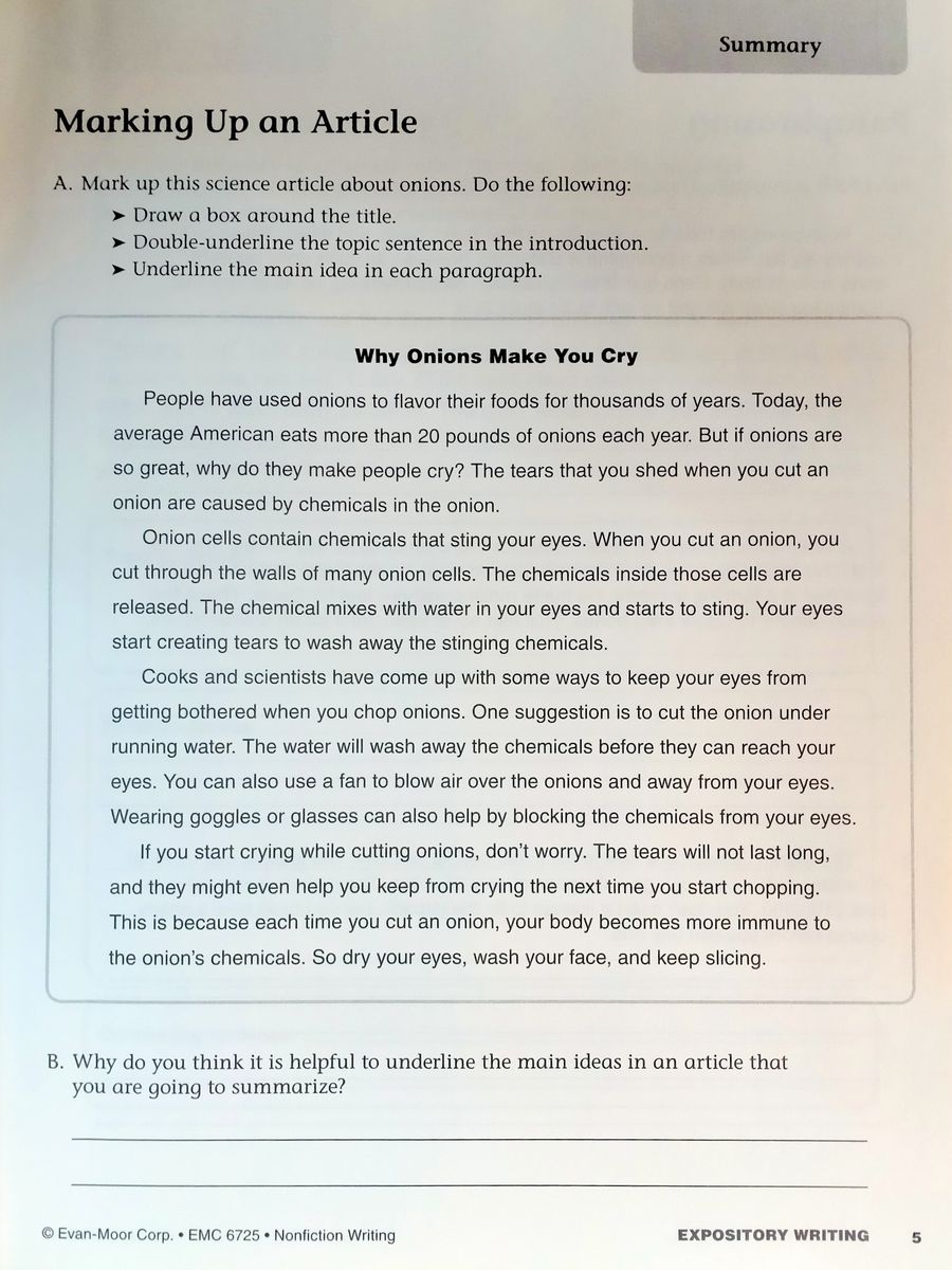 Nonfiction Writing Grade 5 Student Workbook