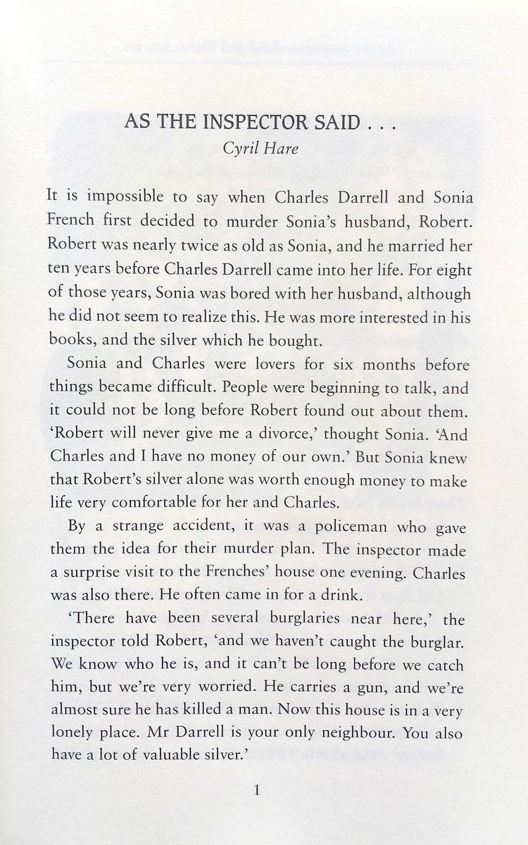 Oxford Bookworms Library 3 As the Inspector Said and Other Stories with Audio Download (access card inside)