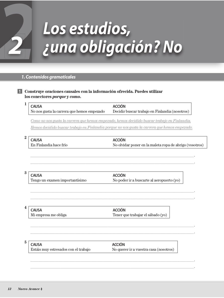 Nuevo Avance 4 Cuaderno de ejercicios + CD