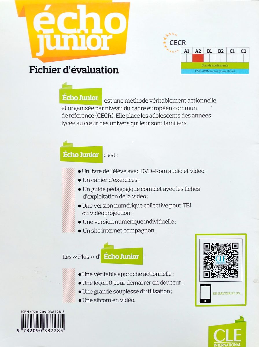 Echo Junior A2 Fichier d'evaluation + CD