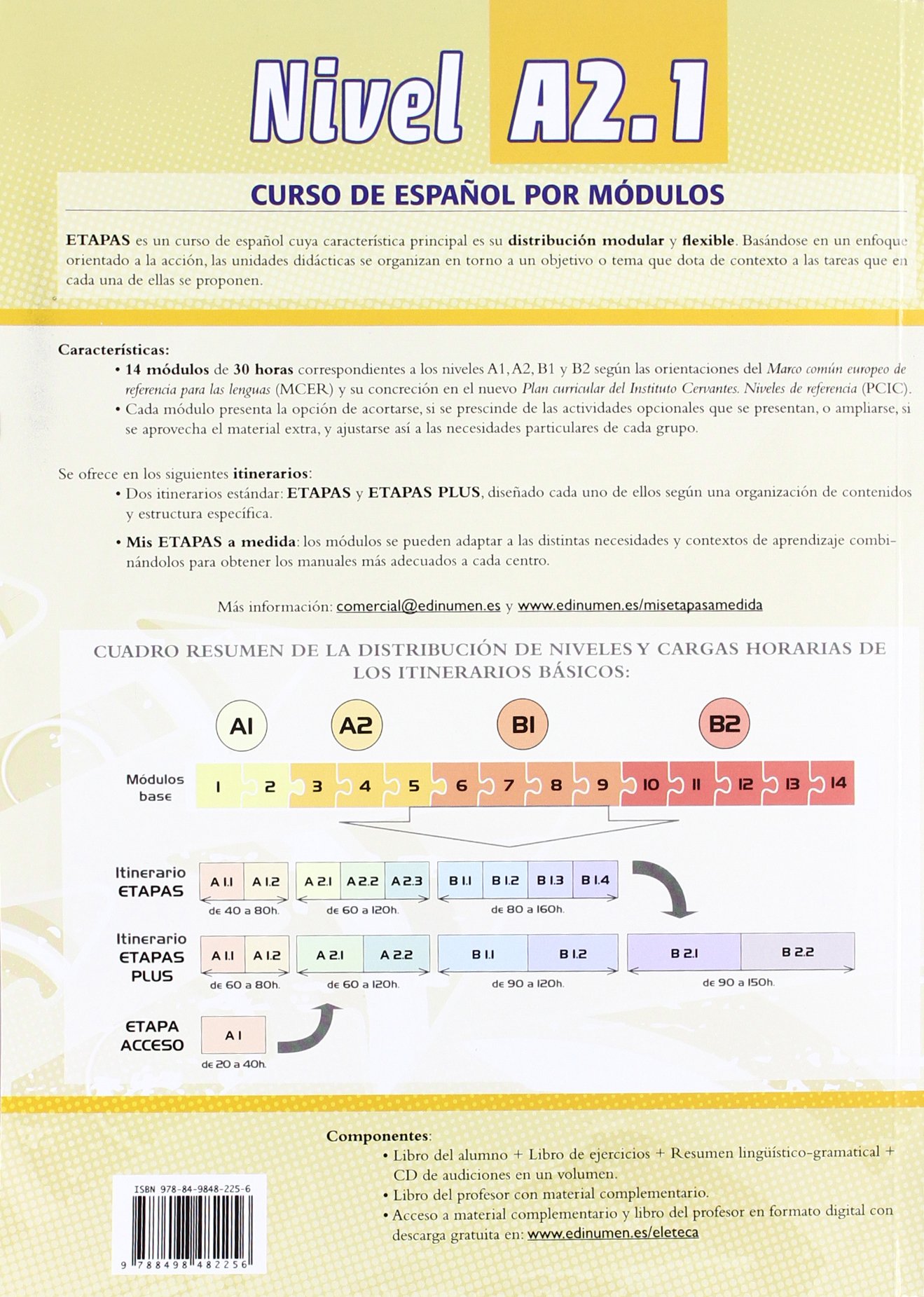 Etapas Plus A2.1 Libro del alumno + Libro de ejercicios + Resumen linguistico-gramatical + CD