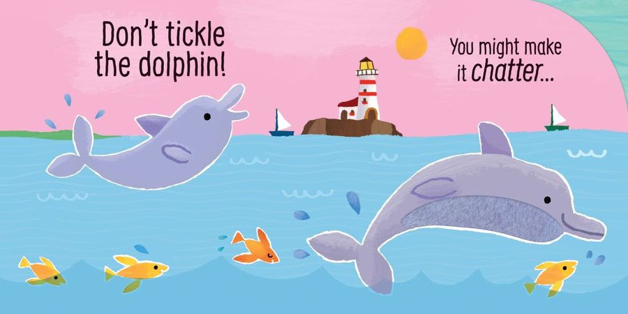 Usborne touchy-feely sound books Don't Tickle the Dolphin
