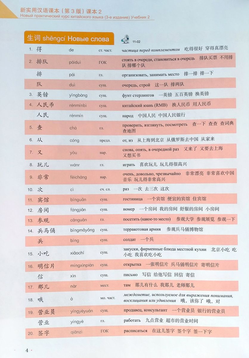 Новый практический курс китайского языка (3-е издание) 2 учебник