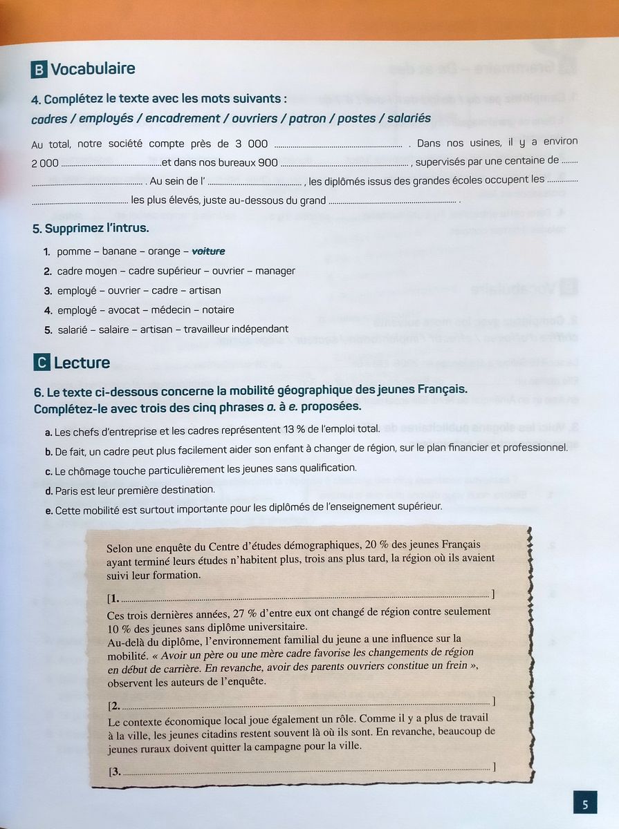 Affaires.com Avance B2-C1 3eme edition Cahier d'exercices