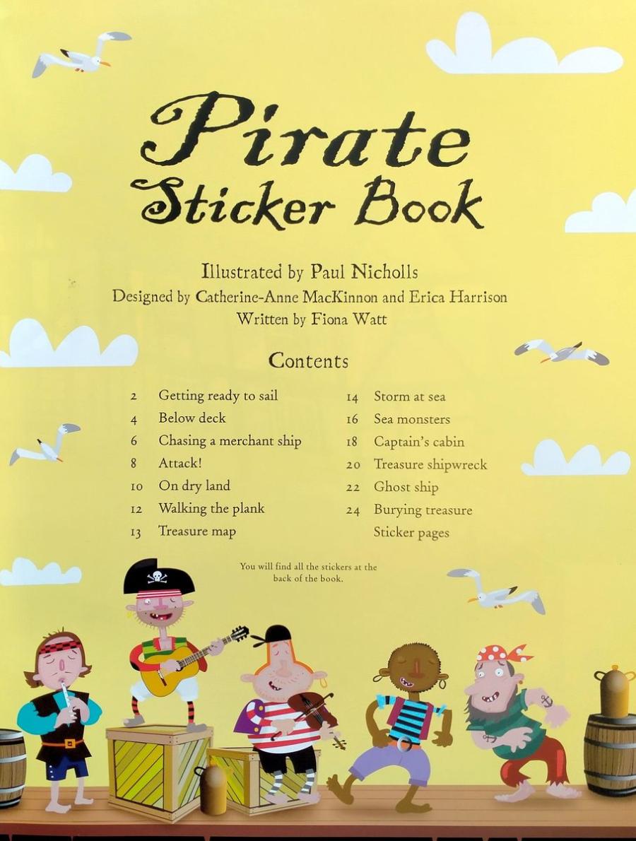 Usborne Activities Pirate Sticker Book