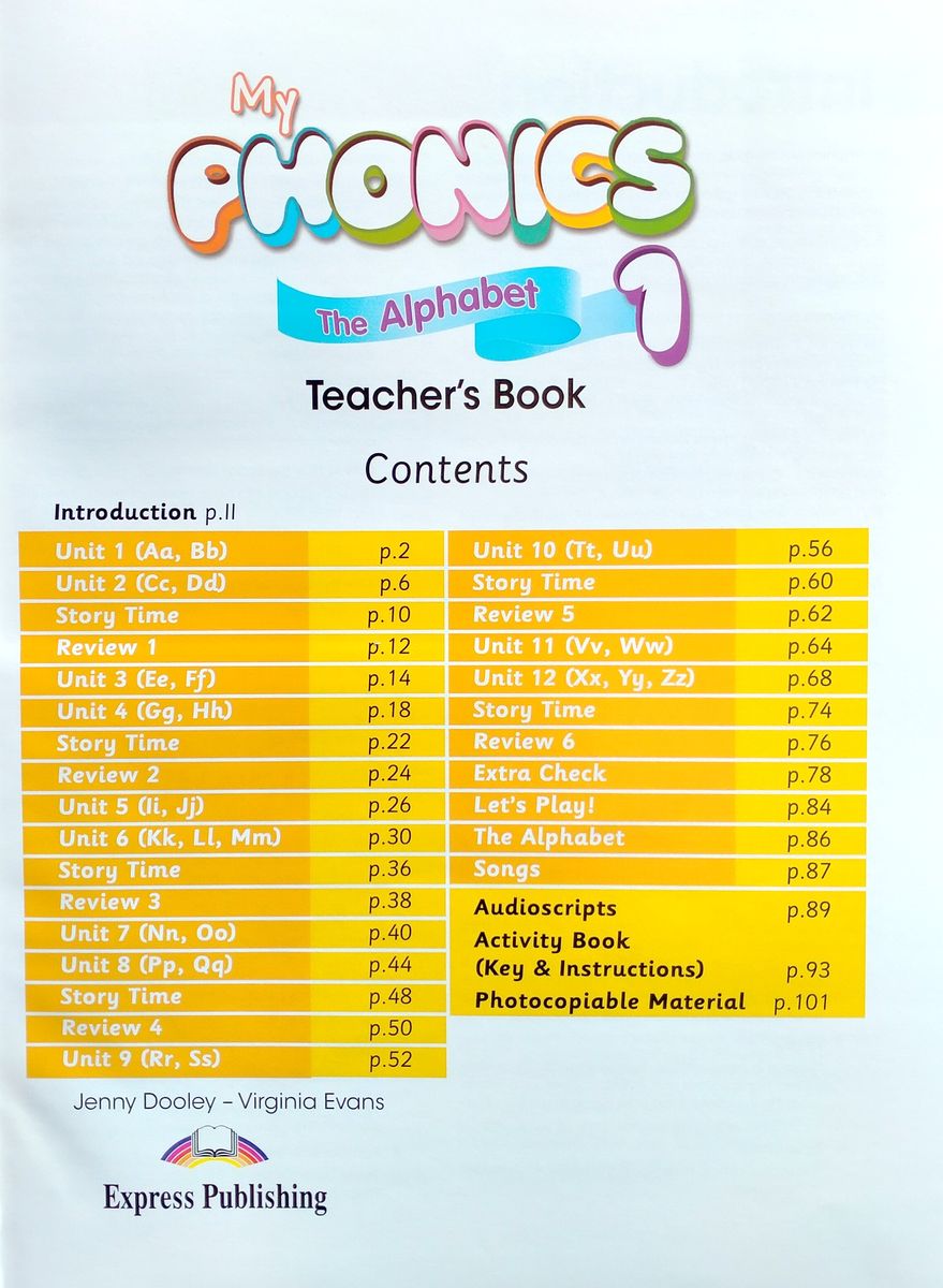 My Phonics 1 The Alphabet Teacher's Book with Cross-Platform Application