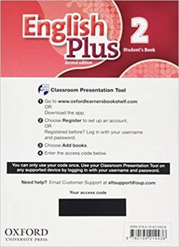 English Plus (2nd Edition) 2 Student's Book Classroom Presentation Tool (Access Card)