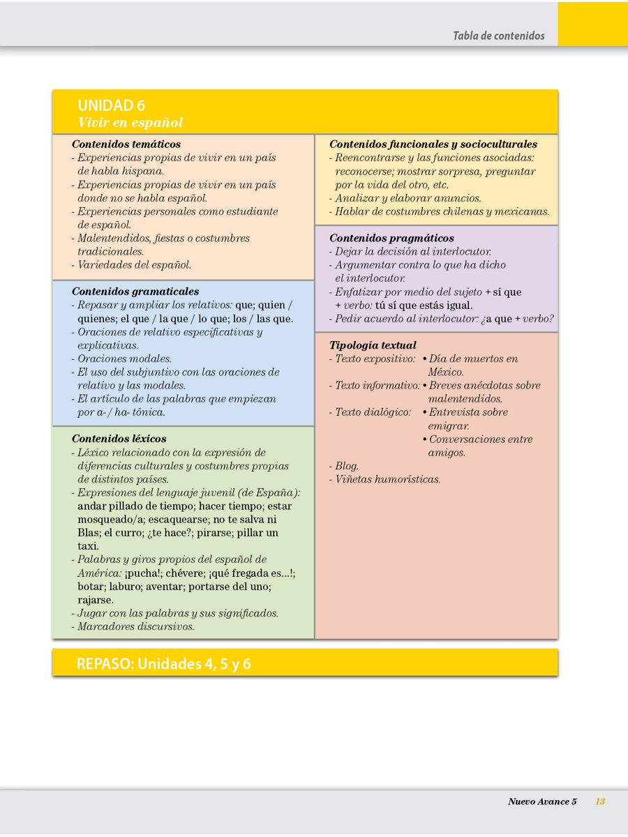 Nuevo Avance 5 Libro del alumno + CD