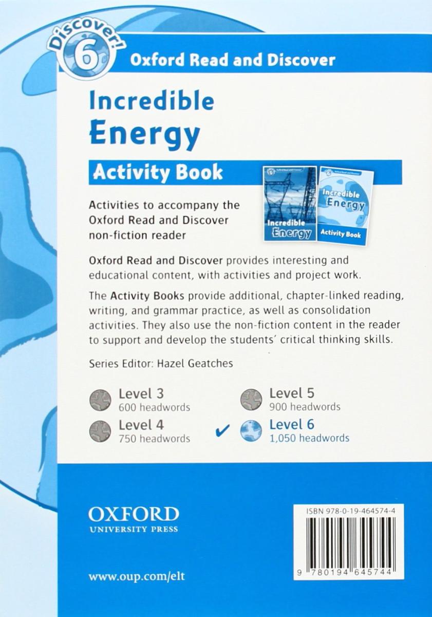Oxford Read and Discover 6 Incredible Energy Activity Book