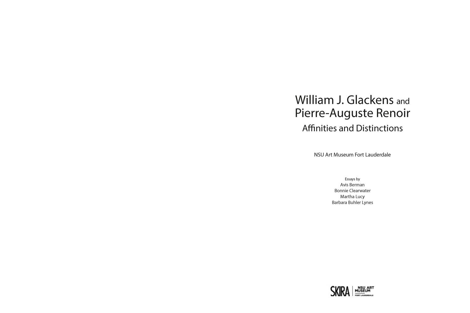 William J. Glackens and Pierre-Auguste Renoir: Affinities and Distinctions