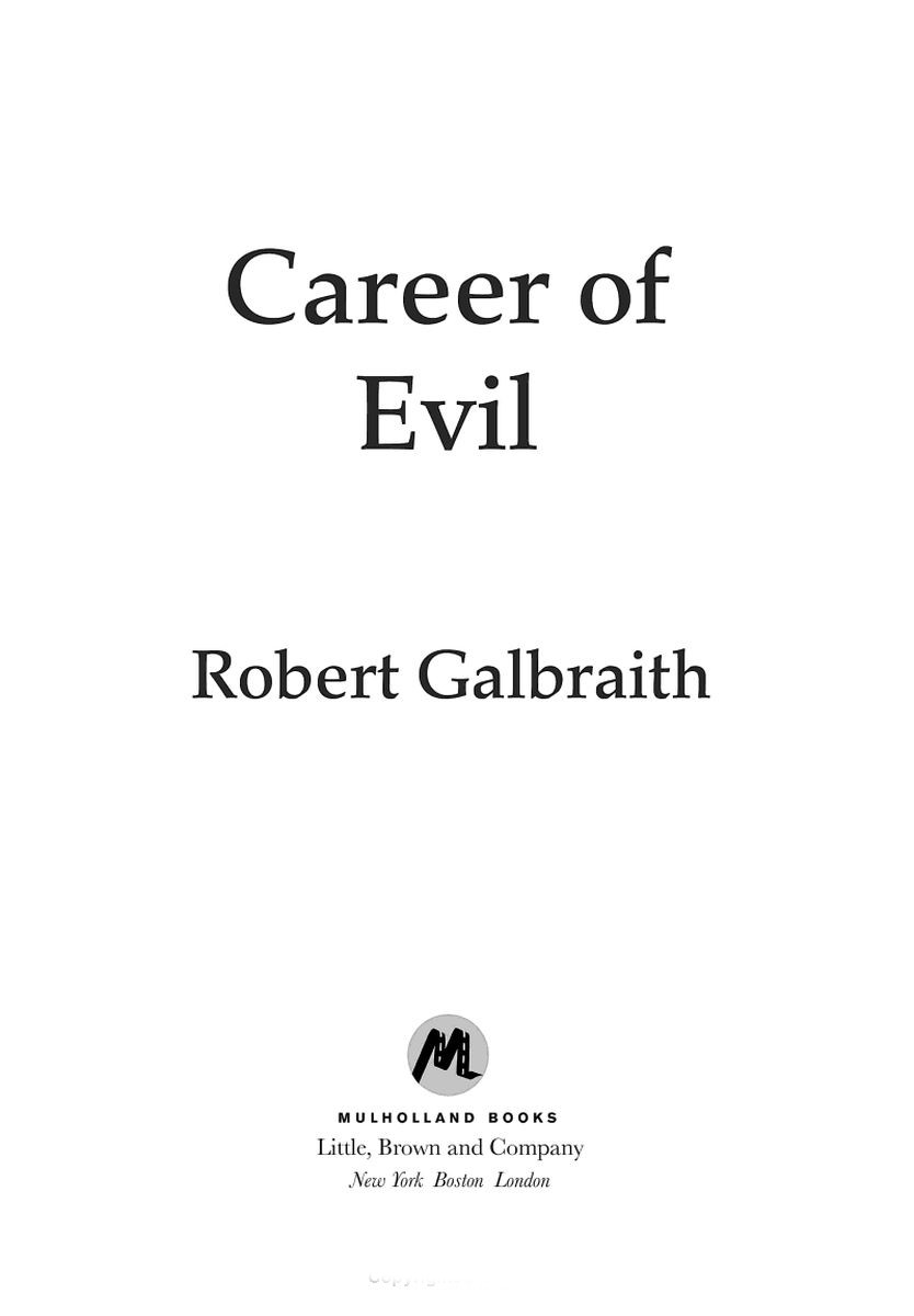 Cormoran Strike 3 Career of Evil