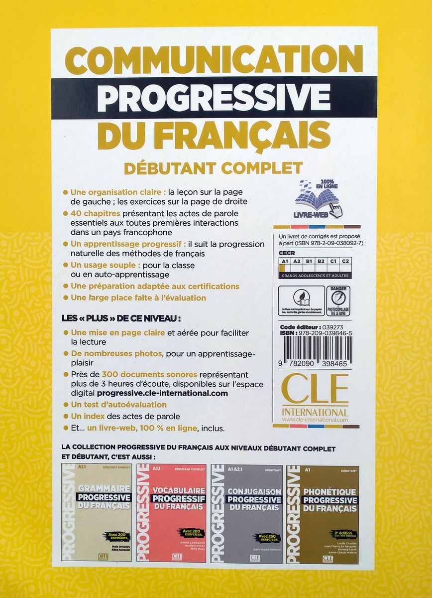 Communication Progressive du Francais Debutant Complet A1.1 Livre + Livre-web + Audio
