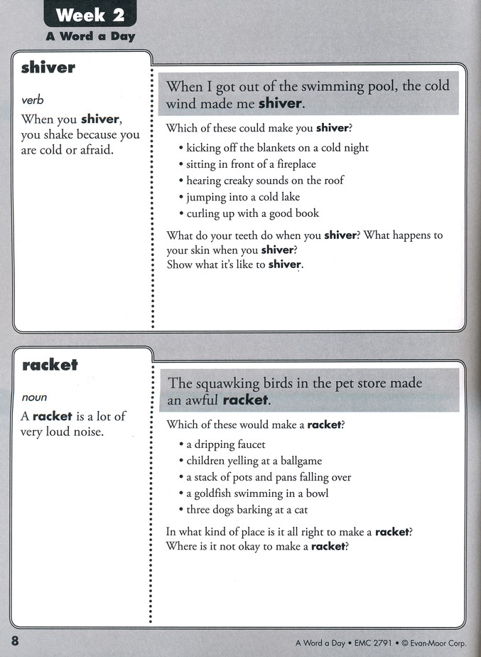 A Word a Day Grade 1 Student Workbook 5 Pack