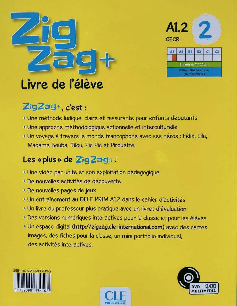 Zigzag Plus 2 A1.2 Livre + DVD-ROM