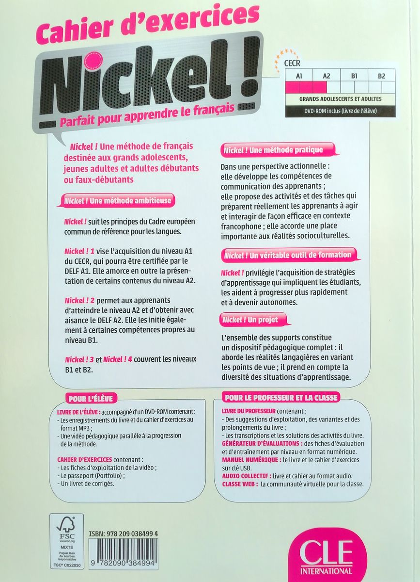 Nickel! 1 Cahier d'exercices