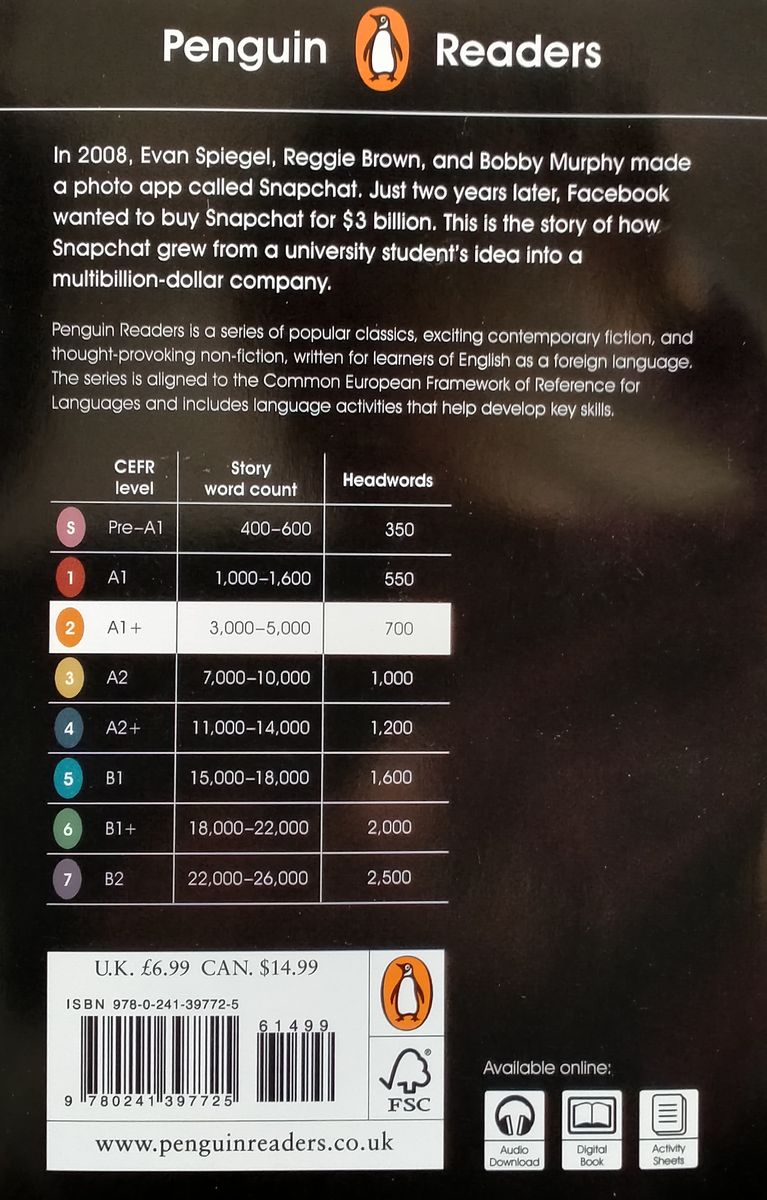 Penguin Readers 2 How to Turn Down a Billion Dollars The Snapchat Story