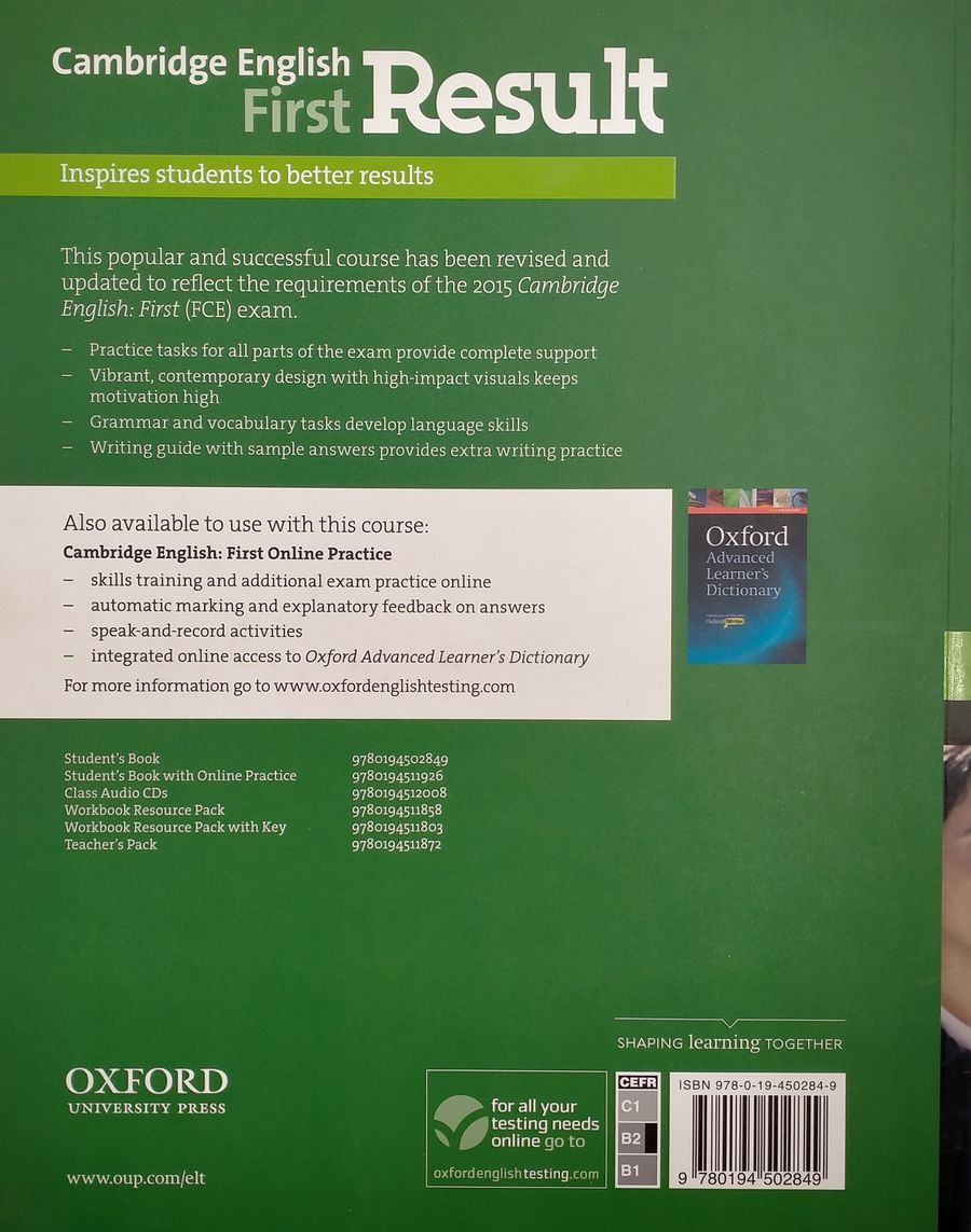 Cambridge English First Result (2015 exam) Student's Book