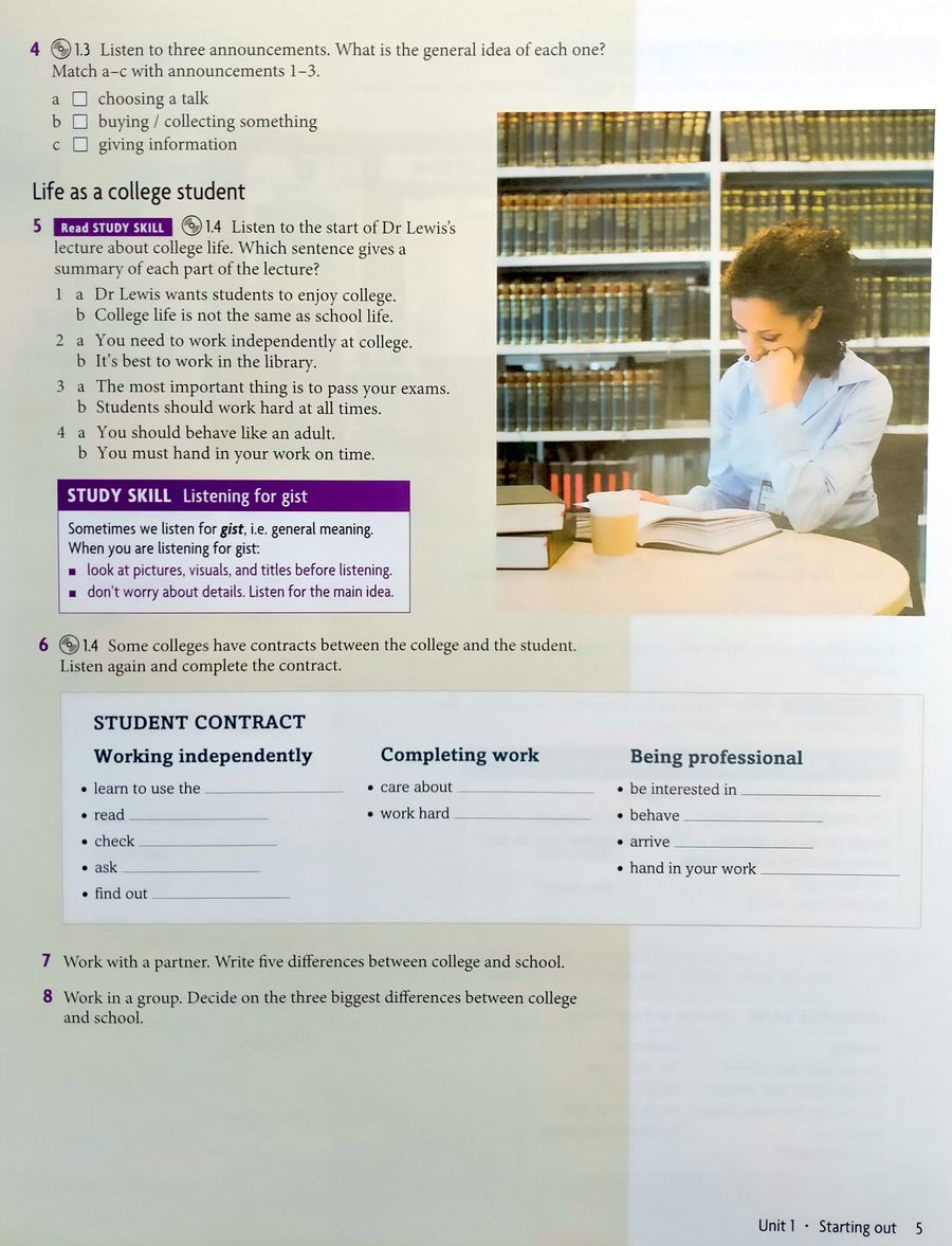 Headway Academic Skills Listening, Speaking and Study Skills 1 Student's Book