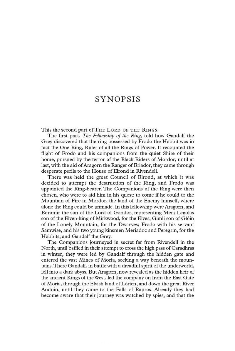 The Lord of the Rings Book 2 The Two Towers