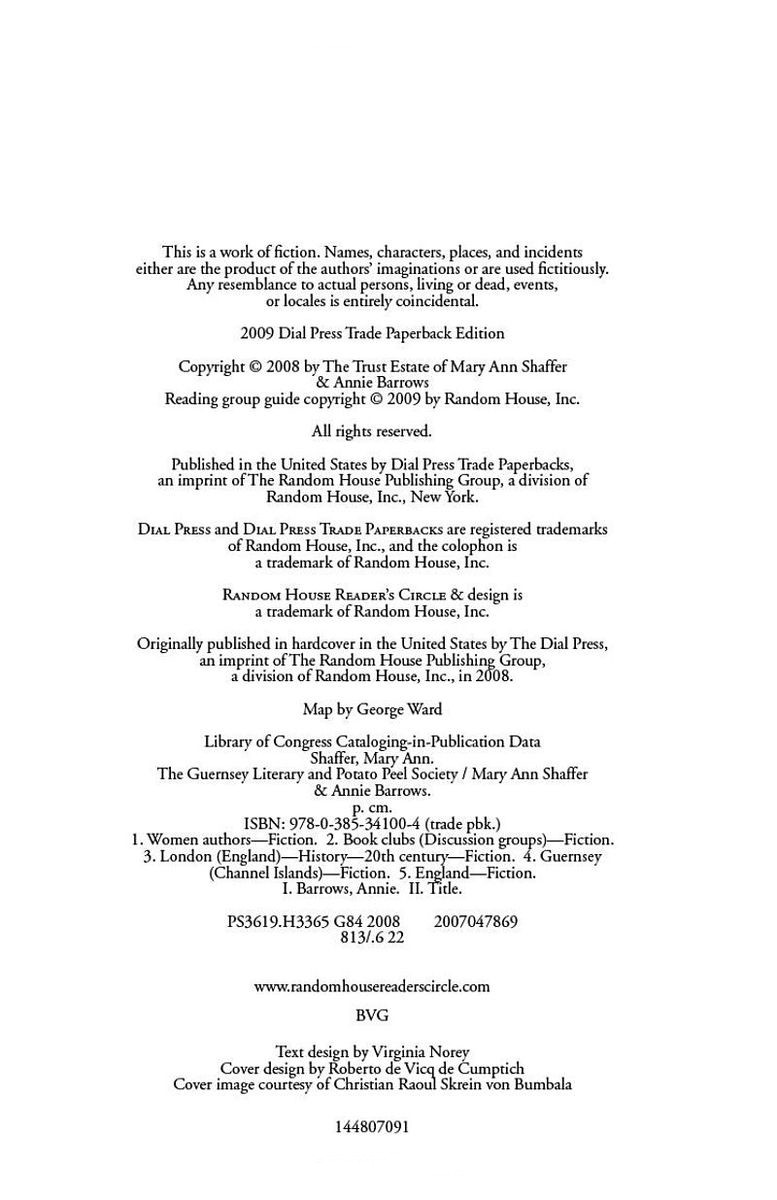 The Guernsey Literary and Potato Peel Pie Society