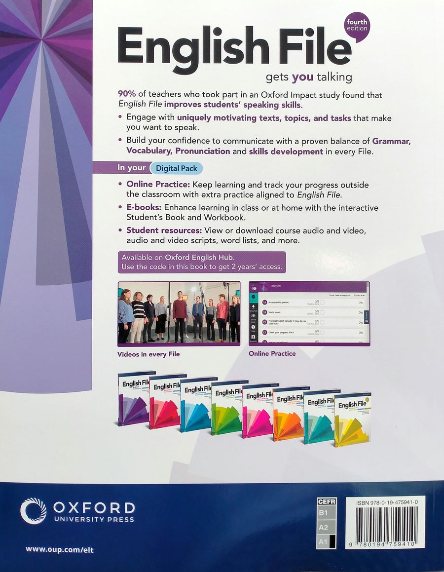 English  File (4th edition) Beginner Student's Book with Digital Pack