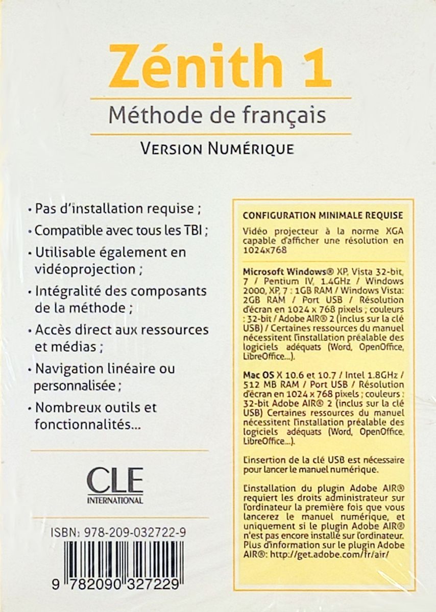 Zenith 1 Version numerique sur cle USB