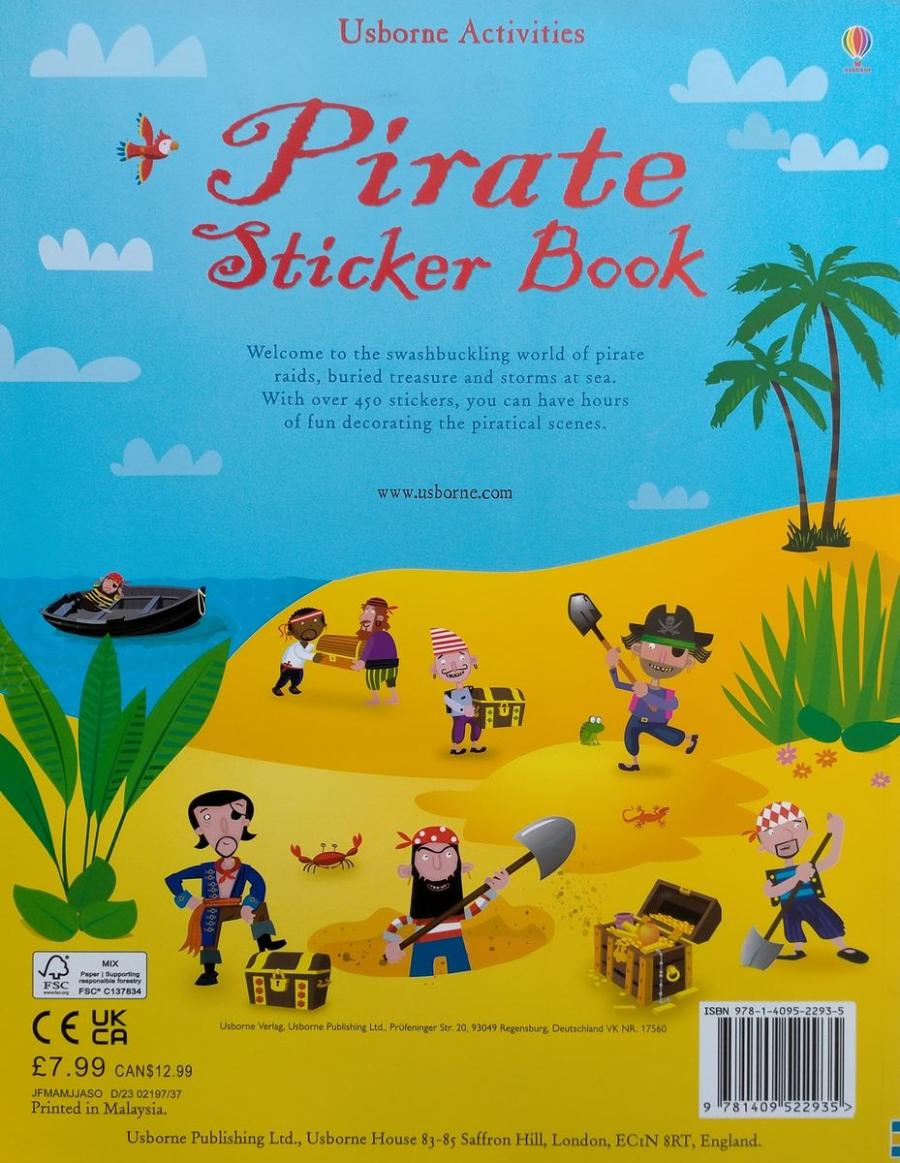 Usborne Activities Pirate Sticker Book