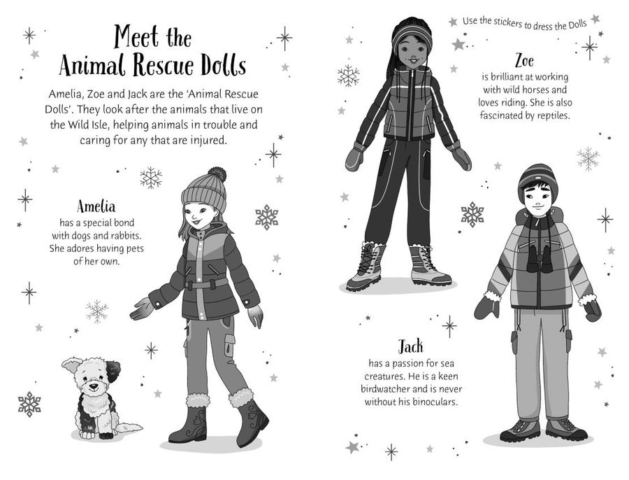 Usborne A Sticker Dolly Story Snow Puppy
