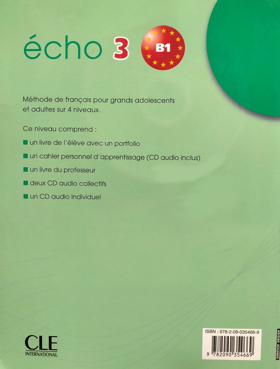Echo 3 Cahier d'exercices + CD audio