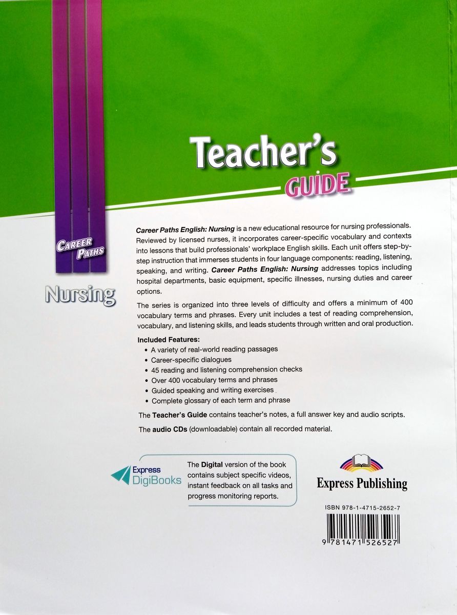 Career Paths Nursing Teacher's Guide
