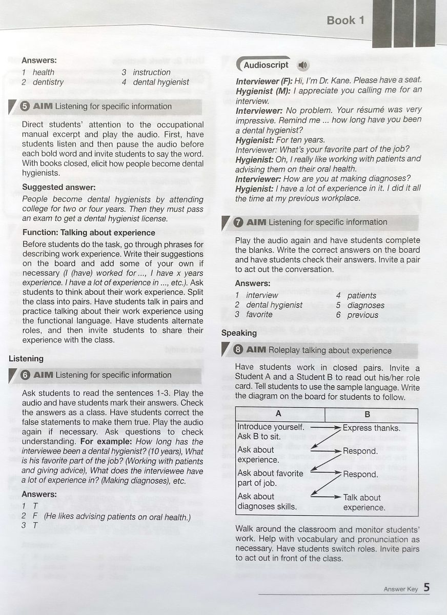 Career Paths Dental Hygienist Teacher's Guide