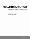 Creating Meaning Answer Key