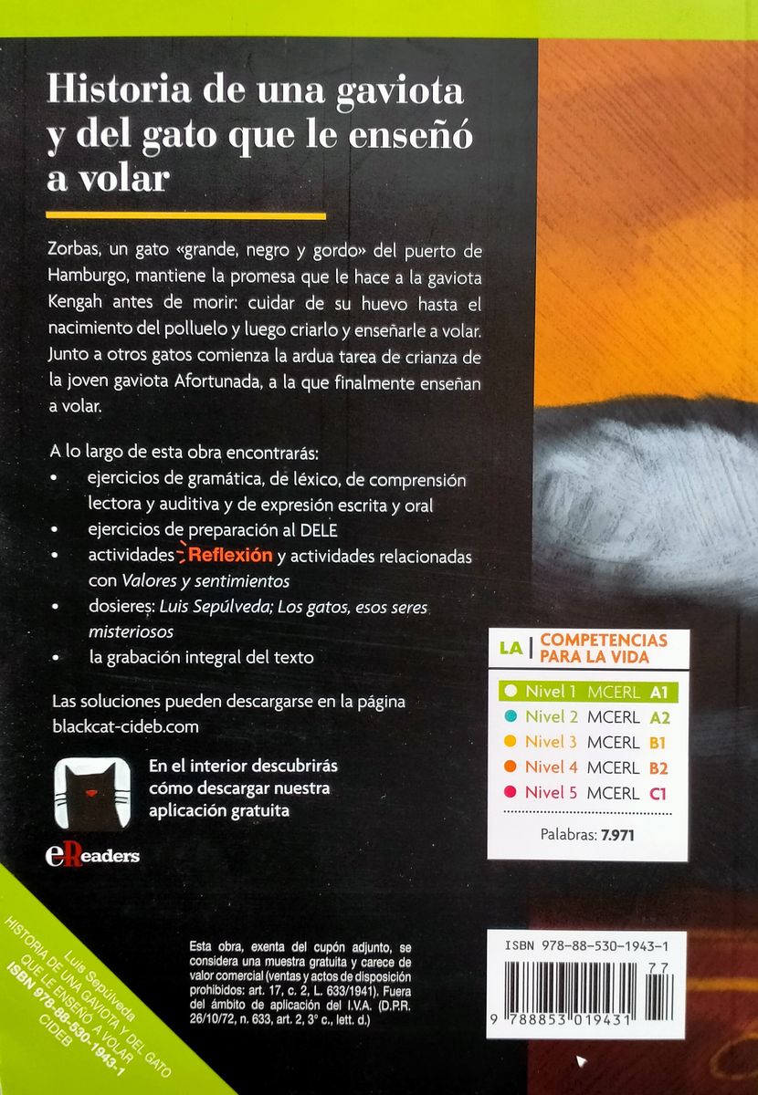Leer y Aprender A1 Historia De Una Gaviota Y Del Gato Que Le Enseno A Volar + Audio