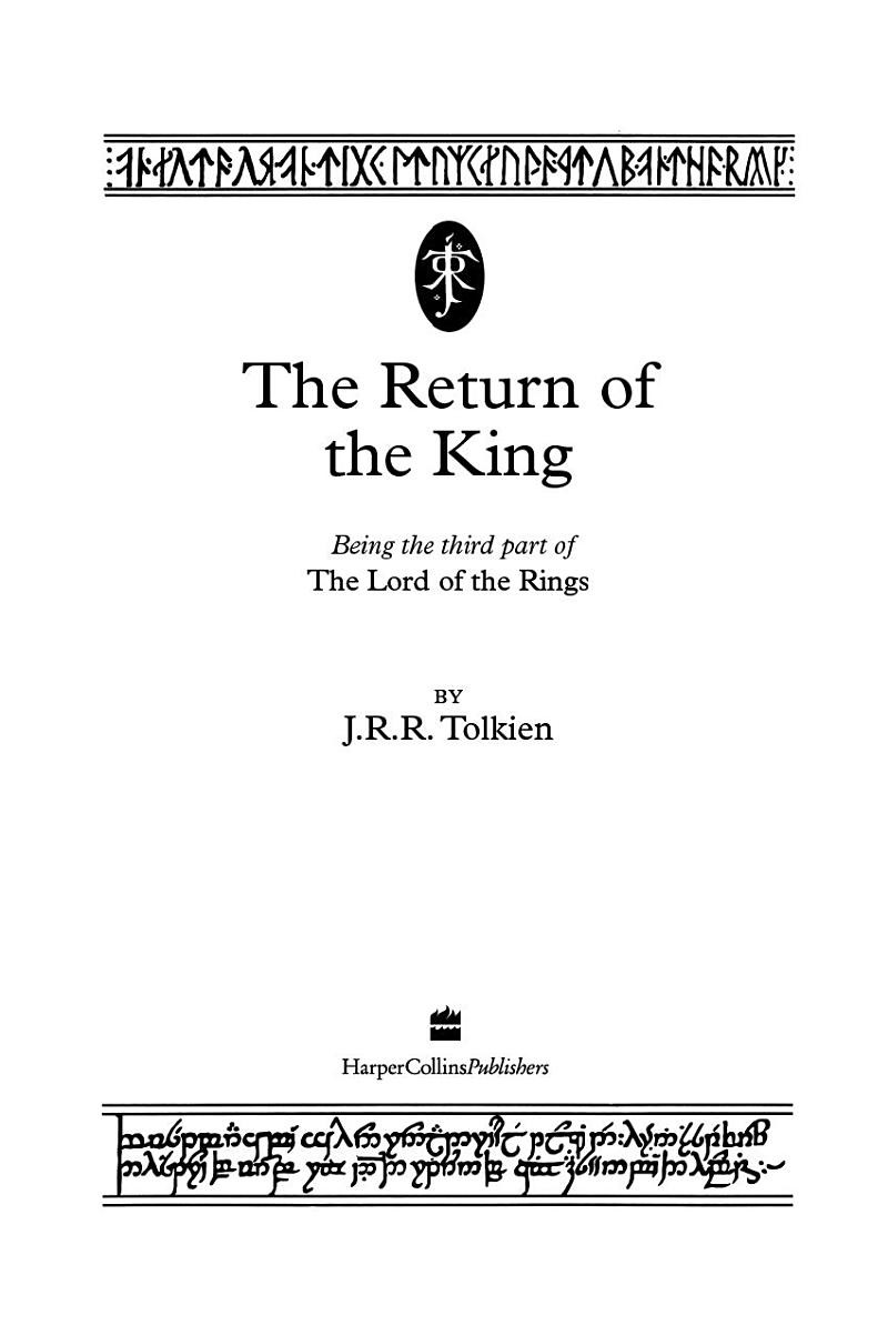The Lord of the Rings Book 3 The Return of the King