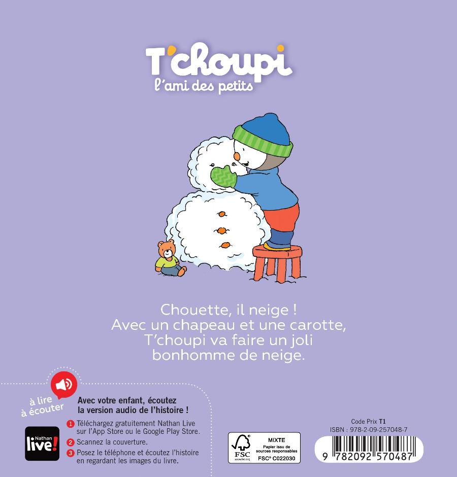 T'choupi fait un bonhomme de neige