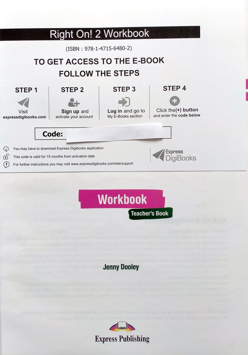 Right On! 2 Workbook (Teacher's) with Digibook
