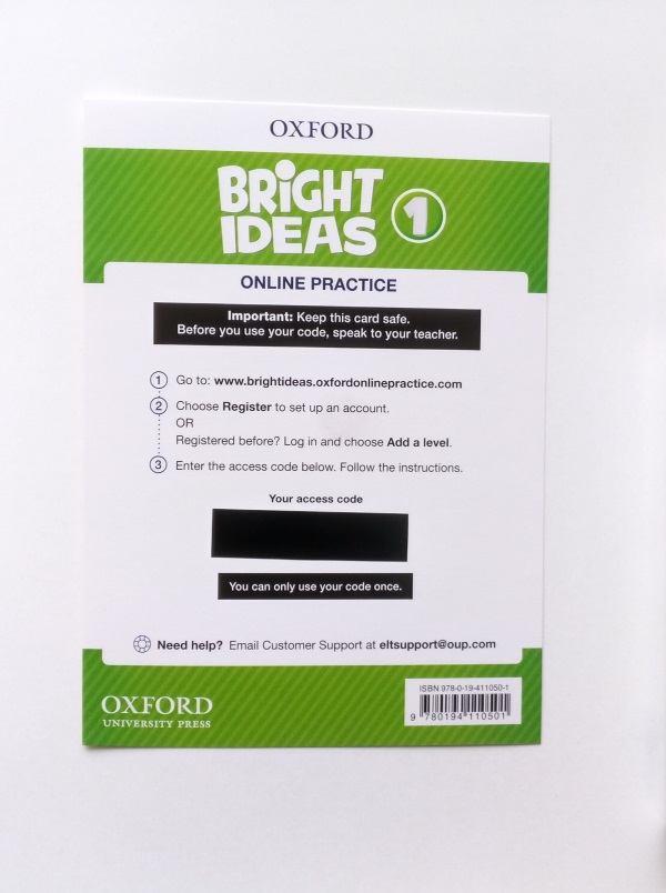 Bright Ideas 1 Activity Book with Online Practice