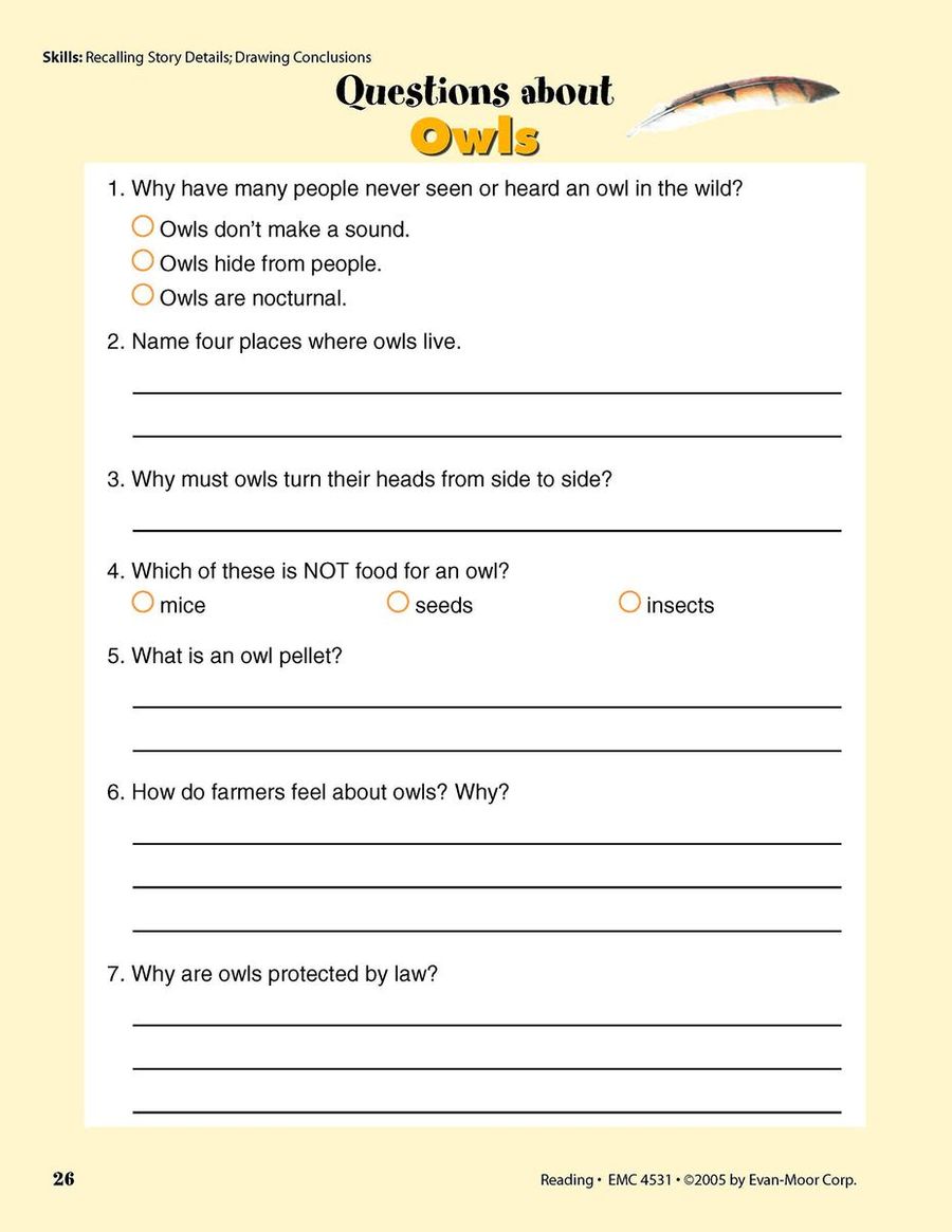 Skill Sharpeners Reading Grade 3