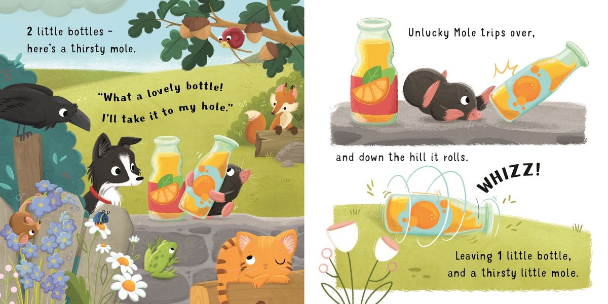 Usborne Little Board Books Ten Little Bottles Sitting on the Wall