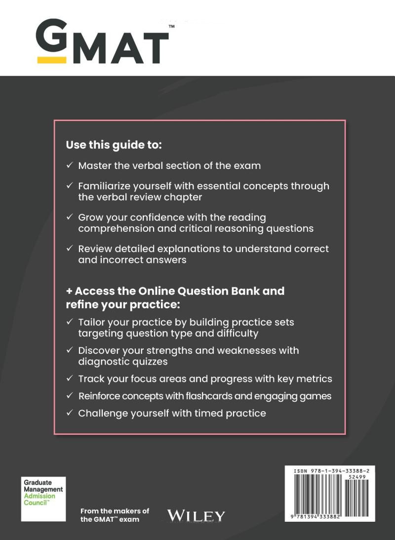 GMAT Official Guide Verbal Review 2025-2026 Book + Online Question Bank