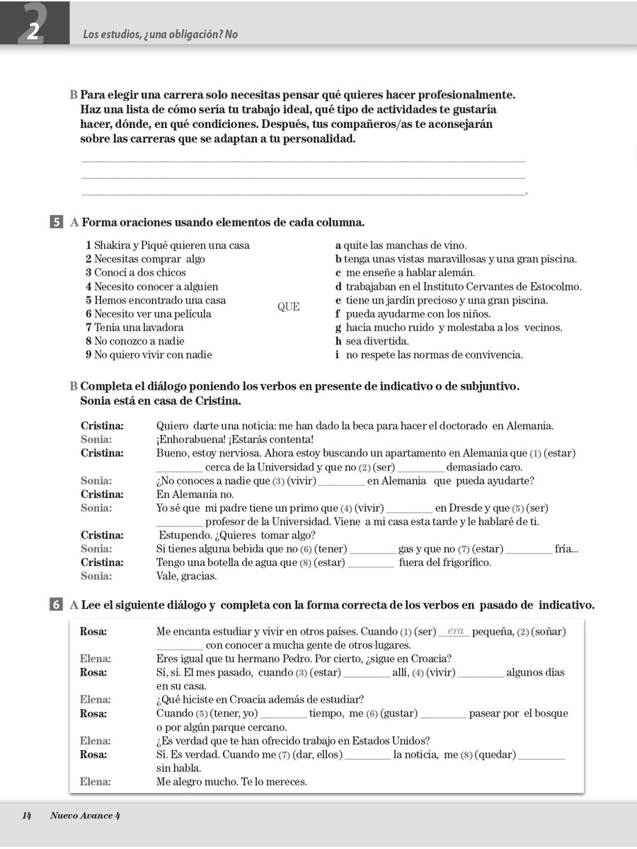 Nuevo Avance 4 Cuaderno de ejercicios + CD