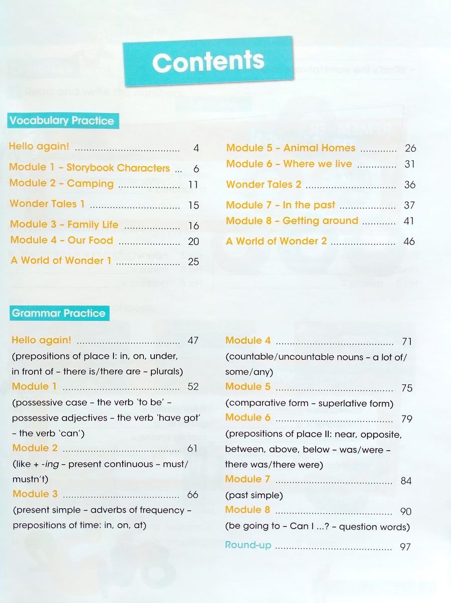 i Wonder 3 Vocabulary and Grammar Practice
